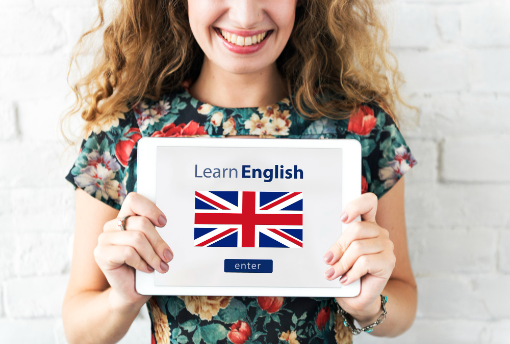 Persona con bandera de inglaterra